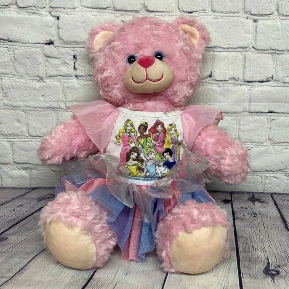Build a Bear Workshop Pink Stuffed Toy Bear Princess Outfit 09/2014 18 Inch Tall